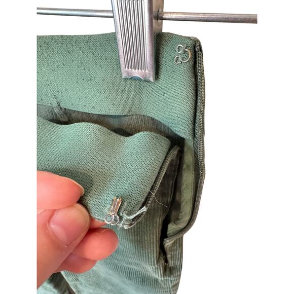 TUCKERNUCK Green Corduroy Ashford Pants Size Small $148 MSRP High Waisted *Flaw - Picture 10 of 11